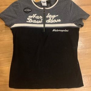 Ladies large Harley Davidson zip up shirt